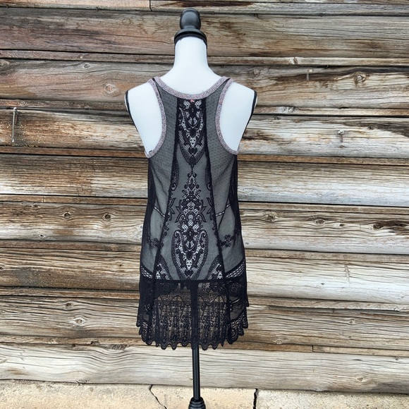 Free People ~ Black Lace Tanktop ~ Size SP - Picture 5 of 8